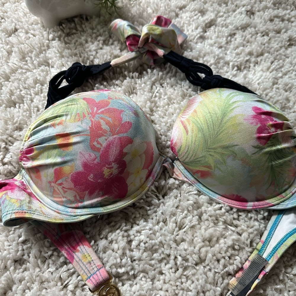 Victoria’s Secret push-up 36C bikini swim suit bra top tropical booster - Picture 2 of 4
